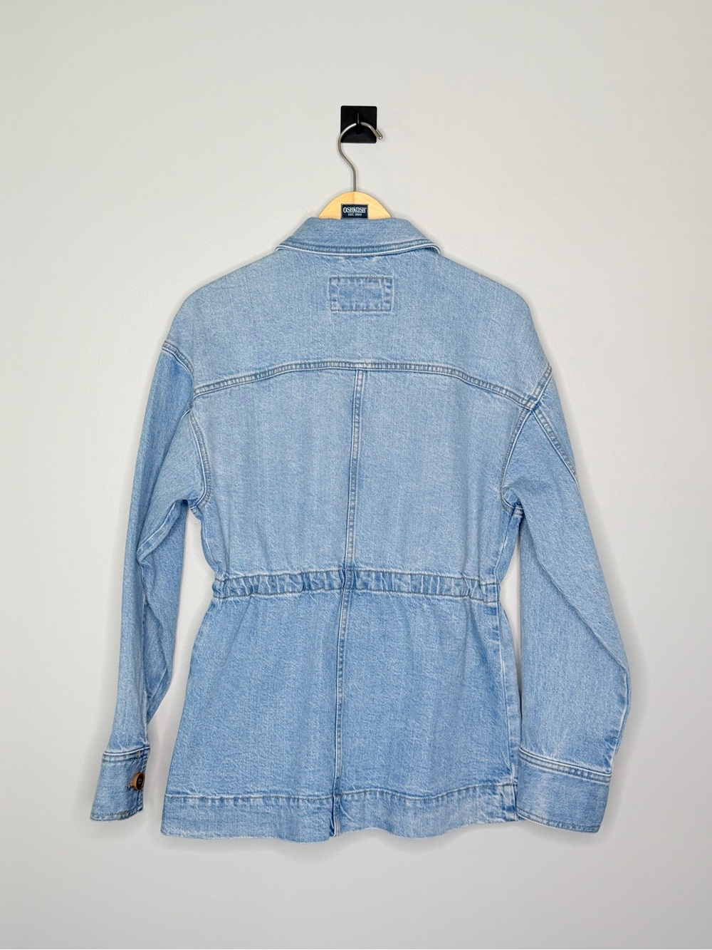 NEW LOFT Oversized Denim Long Sleeve Adjustable Waist Utility Jacket Size S - Picture 6 of 9